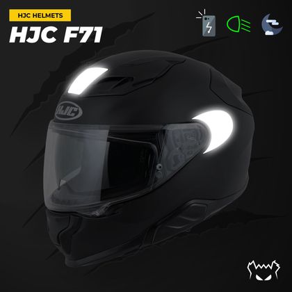Stickers Réfléchissants Fear The Yellow Bear Replica HJC F71 - Noir