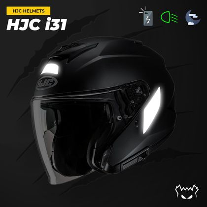 Fear The Yellow Bear REPLICA HJC I31 Reflektierende Sticker - Schwarz