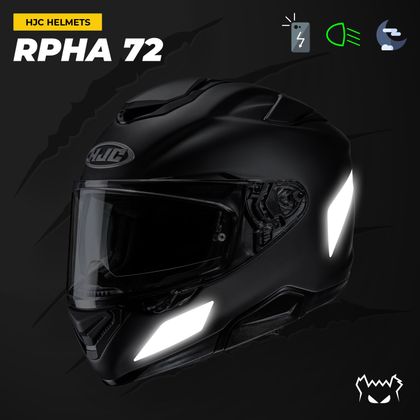 Stickers Réfléchissants Fear The Yellow Bear Replica HJC RPHA 72 - Noir