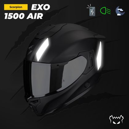 Fear The Yellow Bear Replica Scorpion Exo 1500 Air Reflecterende stickers - Zwart