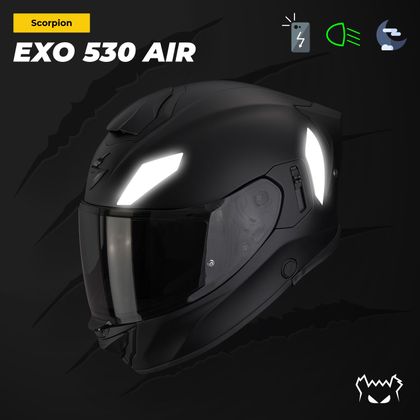 Stickers Réfléchissants Fear The Yellow Bear Replica Scorpion Exo 530 Air - Noir