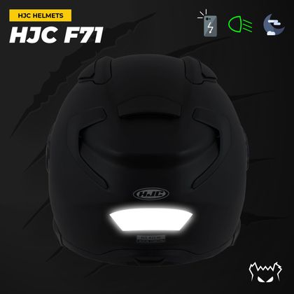 Stickers Réfléchissants Fear The Yellow Bear Replica HJC F71 - Noir