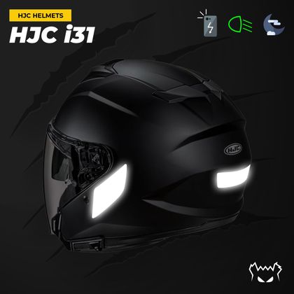Fear The Yellow Bear REPLICA HJC I31 Reflektierende Sticker - Schwarz