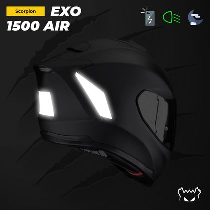 Fear The Yellow Bear Replica Scorpion Exo 1500 Air Reflecterende stickers - Zwart