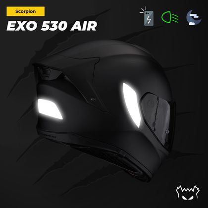 Stickers Réfléchissants Fear The Yellow Bear Replica Scorpion Exo 530 Air - Noir