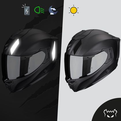 Fear The Yellow Bear Replica Scorpion Exo 1500 Air Reflecterende stickers - Zwart