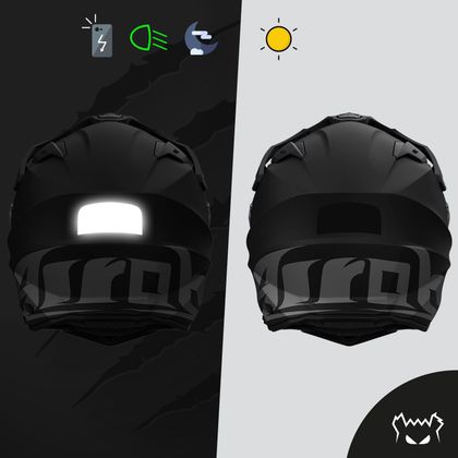 Fear The Yellow Bear Replica Airoh Commander 2 Reflecterende stickers - Zwart