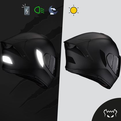 Stickers Réfléchissants Fear The Yellow Bear Replica Scorpion Exo 530 Air - Noir