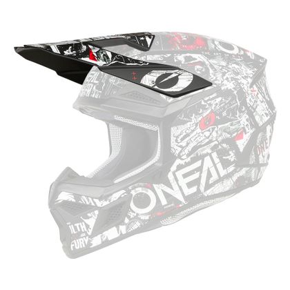 Visière TT O'Neal 3SRS ATTACK - Noir / Blanc