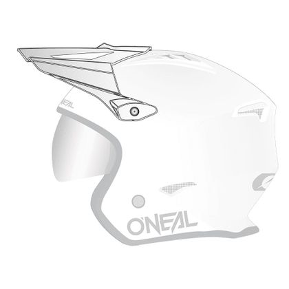 O'Neal VOLT SOLID TT Visor - Black / White