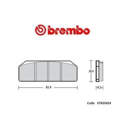 Plaquettes de freins Brembo Racing Z04 ETRIER GP4 RR / MOTO2 XA8D1E0/1