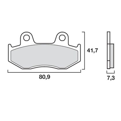 Plaquettes de freins Brembo Organique avant Ref : 07HO1535 / 07HO1505 