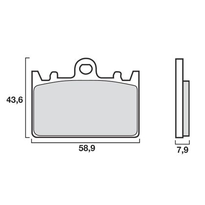 Plaquettes de freins Brembo Sinter Métal Fritté sport avant Ref : 07KA14SR KAWASAKI 400 ZXR 400 (ZX400L) - 1991 - 1996