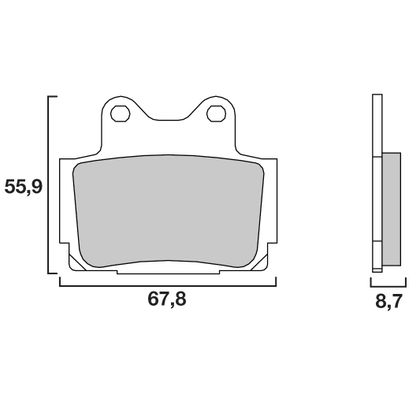 Plăcuțe de frână Brembo Organique avant/arrière (selon modèle) Ref: 07YA1207 