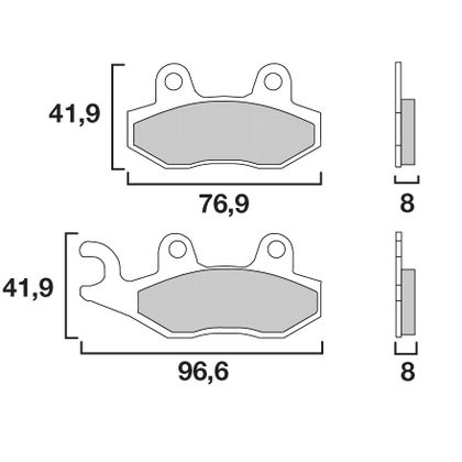 Plaquettes de freins Brembo Sinter Métal Fritté avant gauche/droit (selon modèle)