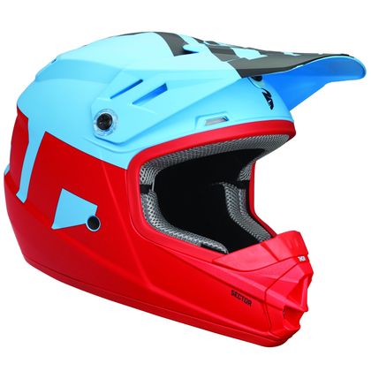 Casque cross Thor YOUTH SECTOR LEVEL - BLEU ROUGE - Ref : TO1967 