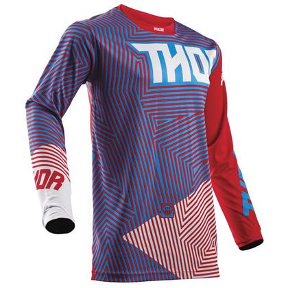 Maillot cross Thor PULSE GEOTEC - ROUGE BLEU -  2018 Ref : TO1864 