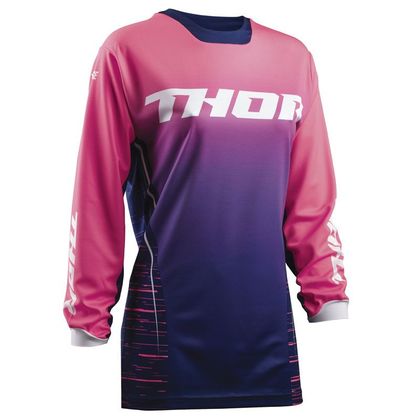 Maillot cross Thor WOMAN PULSE DASHE - BLEU ROSE -  2018 Ref : TO1973 