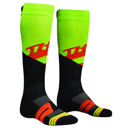 Chaussettes MX Thor MOTO KNIT RIVE LIME RED ORANGE