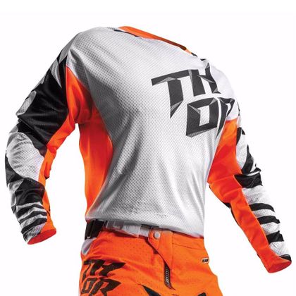Camiseta de motocross Thor FUSE AIR DAZZ  - BLANCO NARANJA 2017
