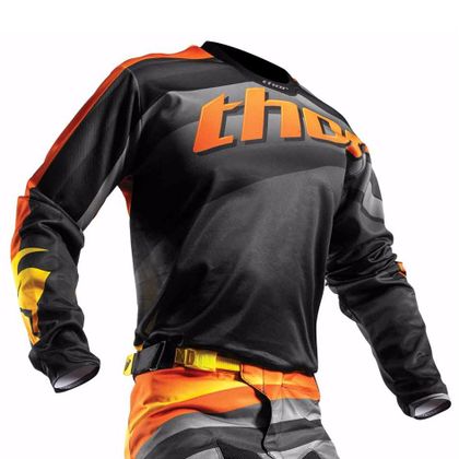 Camiseta de motocross Thor PULSE VELOW 2017 - NEGRO NARANJA 2017