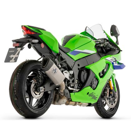 Silencieux Arrow Pista alu noir embout Carbonne