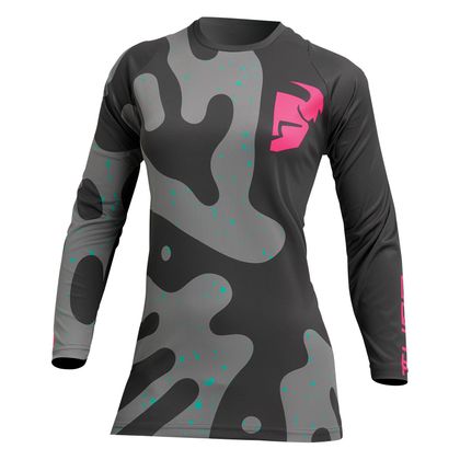 Camiseta de motocross Thor SECTOR DISGUISE MUJER 2023 - Gris / Rosa Ref : TO2860 