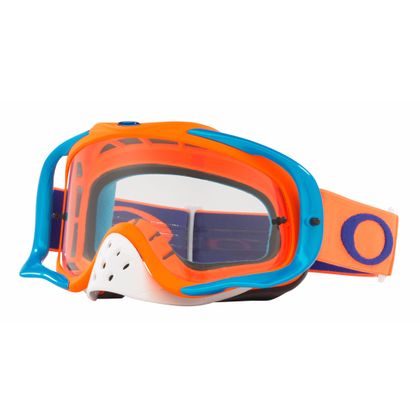 Gafas de motocross Oakley CROWBAR MX - FLO naranja azul pantalla clara 2018