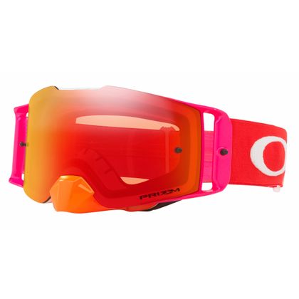 Maschera da cross Oakley FRONT LINE MX - PINNED RACE Arancione Rosso schermo PRIZM Iridio 2018