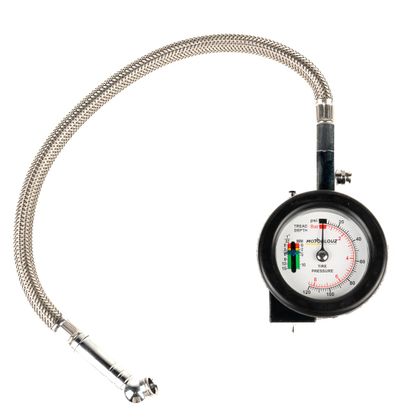 Manomètre Motoblouz Pression Pneu Jauge de Pression Universel Universel - Noir Ref : MB0456 / MB0456C757 