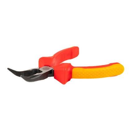 Pince à bec Motoblouz demi-ronds coudés isolée VDE 160mm Universel - Rouge / Jaune