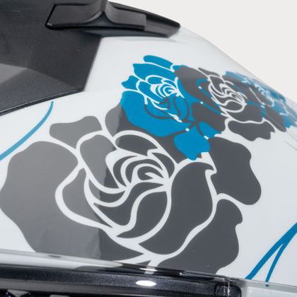 Casque intégral DXR EROS FELINE - Blanc / Bleu