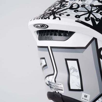 Casque intégral HJC RPHA 1 V2 - SNOW DIABLO - Gris / Blanc