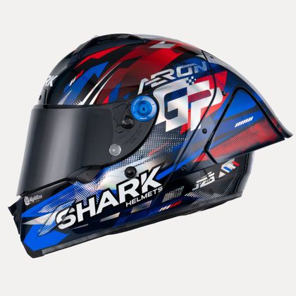 Shark AERON-GP FIM RACING #1 REPLICA ZARCO VICTORY 2025 Integraalhelm - Carbon / Blauw