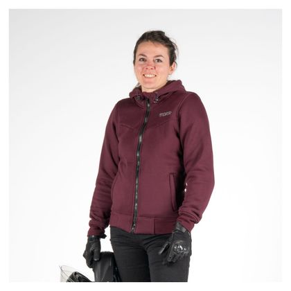 DXR FLEEZ DAME Motor sweater - Rood / Zwart