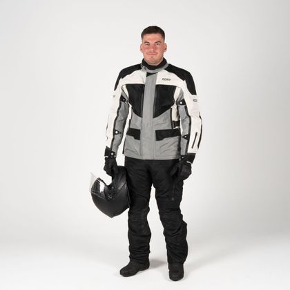 Veste Moto DXR CAIRO - Gris / Beige