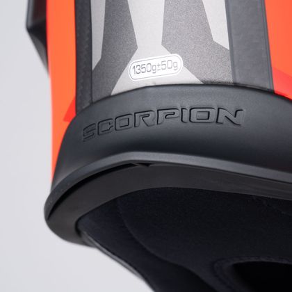 Casque intégral Scorpion Exo EXO R1 EVO CARBON AIR - RUNNER - Noir / Rouge