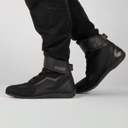 DXR RUGGER Motorrad-Sneaker - Schwarz / Grau