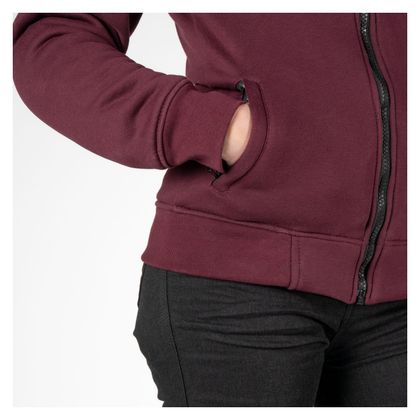 DXR FLEEZ DAME Motor sweater - Rood / Zwart