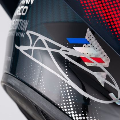 Shark AERON-GP FIM RACING #1 REPLICA ZARCO VICTORY 2025 Integraalhelm - Carbon / Blauw