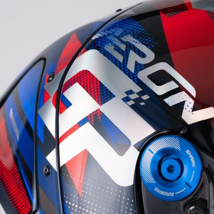 Shark AERON-GP FIM RACING #1 REPLICA ZARCO VICTORY 2025 Integraalhelm - Carbon / Blauw