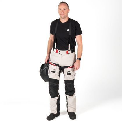 Pantalon Moto DXR EMISFER PANT - Gris / Rouge