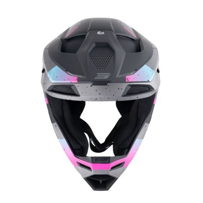 Kask cross Shot FURIOUS - MIRAGE 2025 - Niebieski / Różowy