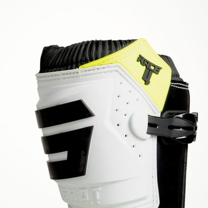 Bottes cross Shot RACE 4 - BLACK WHITE NEON YELLOW 2023 - Noir / Jaune