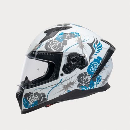 Casque intégral DXR EROS FELINE - Blanc / Bleu