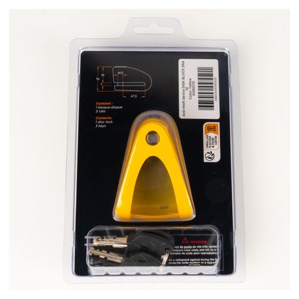 Antivol Motoblouz BLOQUE DISQUE SRA 10 Universel - Jaune