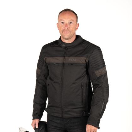 Blouson Moto DXR CHUCK TEX - Noir / Marron