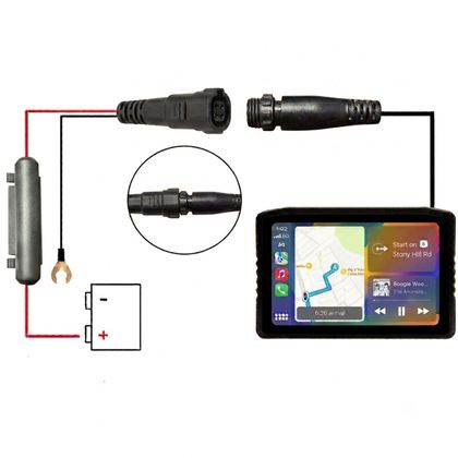 Ecran connecté Motoblouz tactile compatible Carplay®/Android Auto™ 6.2" Moto IP67 - Noir
