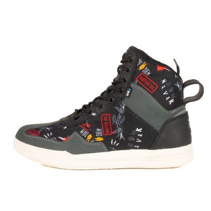 Baskets Moto DXR FLIP TEX LADY - Noir / Blanc