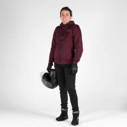 DXR FLEEZ DAME Motor sweater - Rood / Zwart